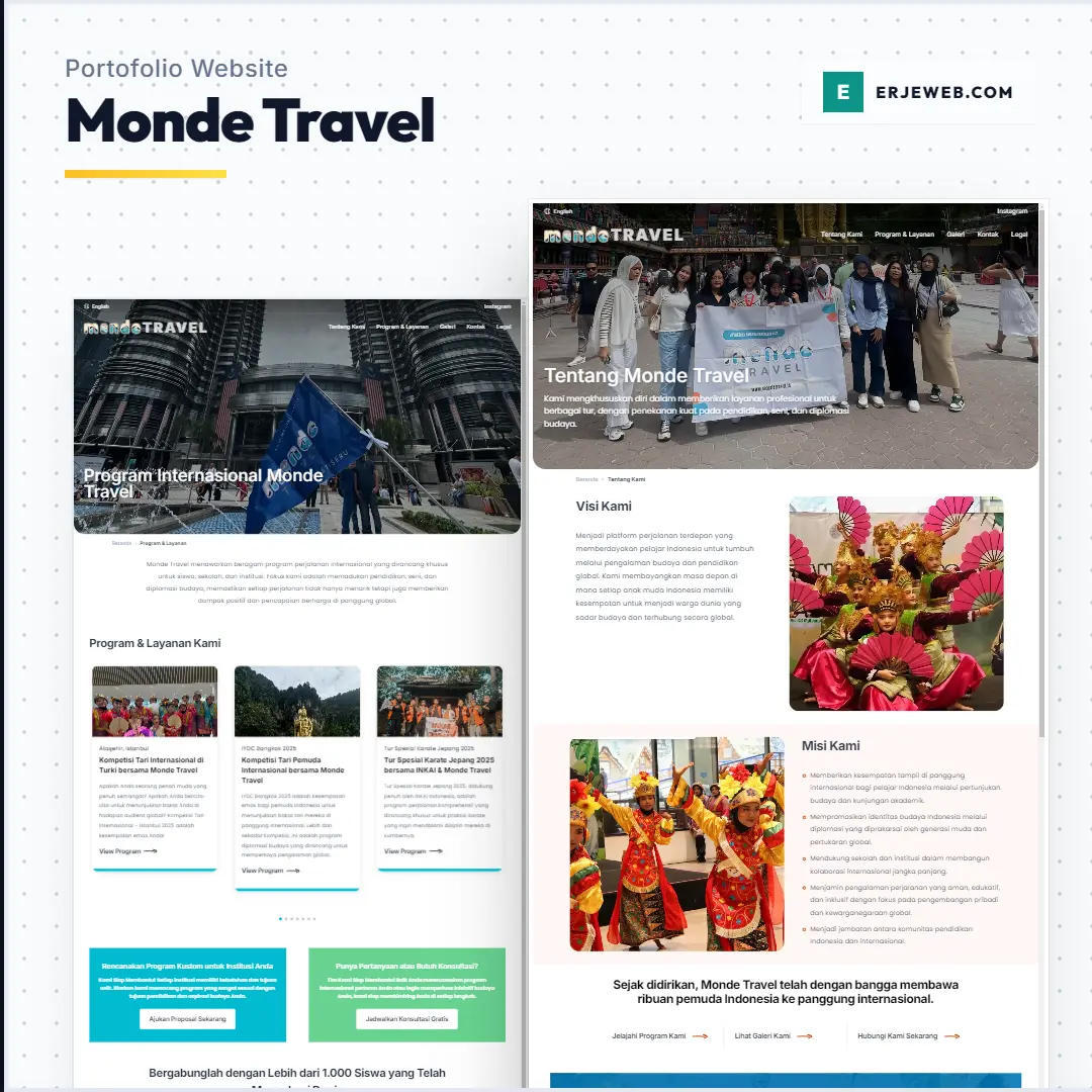 Website Monde Travel